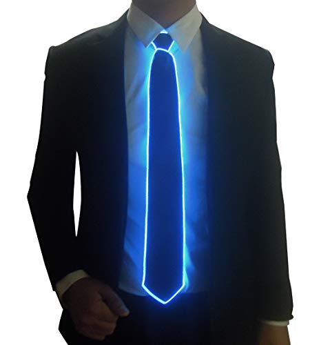 Product Cover Burning Man Light Up Fanny Ties Novelty Necktie For Men LED Light Up Ties Costume Accessory