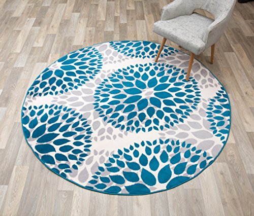 Product Cover Modern Floral Circles Design Area Rugs 6' 6