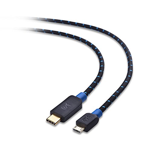 Product Cover Cable Matters USB C to Micro USB Cable (Micro USB to USB-C Cable) with Braided Jacket 9.8 Feet in Black