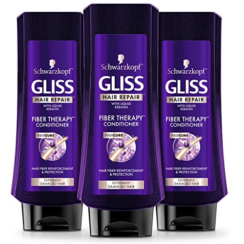 Product Cover GLISS Hair Repair Conditioner Fiber Therapy, 13.6 Ounces (Pack of 3)