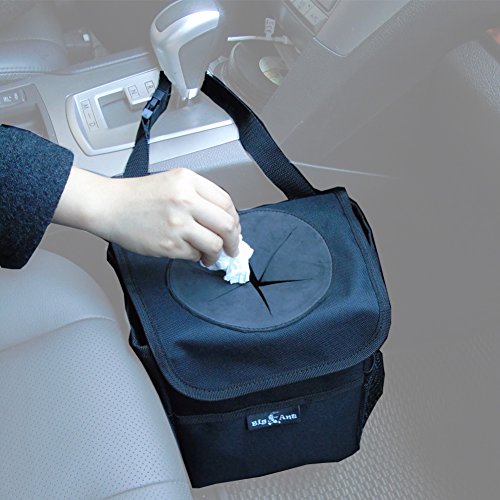 Product Cover Big Ant Car Trash Bag for Little Leak Proof - Car Garbage Bag with Lid and Storage Pockets