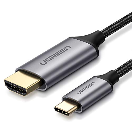 Product Cover UGREEN USB C to HDMI Cable 4K 60HZ USB Type C Thunderbolt 3 HDMI Adapter Braided Cord for Macbook Pro, Samsung S10 Note 9 S9 S8 Plus Note 8,iMac 2017,Chromebook Pixel,LG V30 V20 G5,Dell XPS 15 13, 6FT