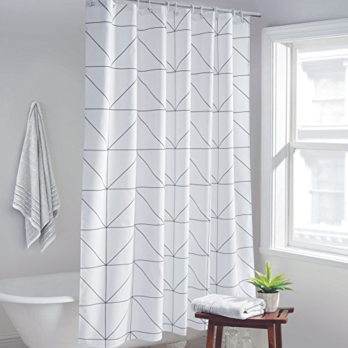 Product Cover Ufelicity Stall Size Shower Curtain Polyester Durable, Heavy Bath Curtain Elegant Drape and Waterproof Bathroom Curtain Easy Clean with Rings for Any Decor, 48 Inch by 72 Inch