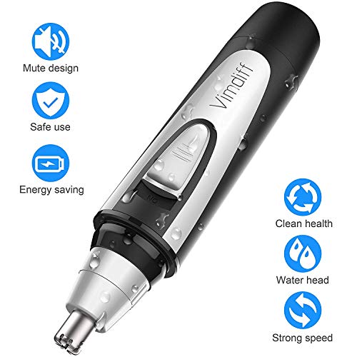 Product Cover 2020 Professional Nose Ear Hair Trimmer for Men Women, Electric Nostril Nasal Hair Clippers Trimmers Remover with Vacuum Cleaning System, IPX7 Waterproof, Mute Motor, Wet/Dry, Battery-Operated
