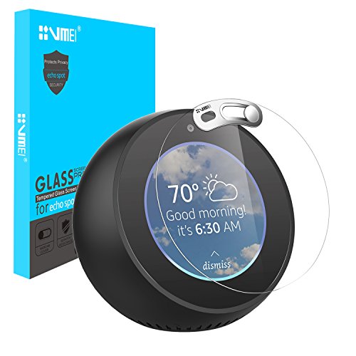 Product Cover Echo Spot Screen Protector-Protect The Echo Spot's Screen, Remove Residual Fingerprints and Protect The Privacy of Users.Designed by VMEI (Silver)