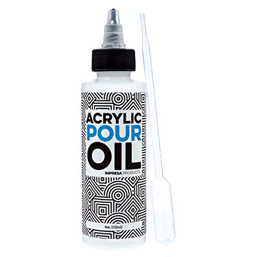 Product Cover Acrylic Pouring Oil - 100% Silicone - Ideal Silicone Lubricant for Art Applications - Large 4 Ounces (Includes Pipette) - Made in The USA
