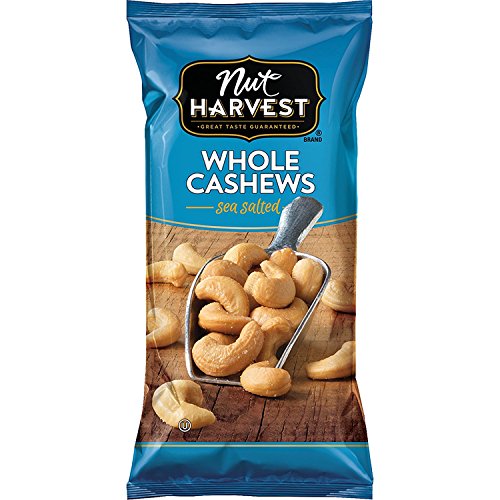 Product Cover Nut Harvest Sea Salted Whole Cashews, 2.25 Ounce (Pack of 16)