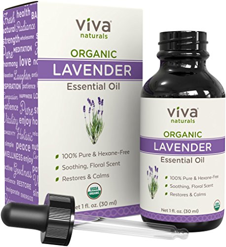 Product Cover Viva Naturals Organic Lavender Oil Great for Diffusers, DIYs, Soap Scents, Body Oils, Ultra Sonic Diffusers, etc (1 oz)