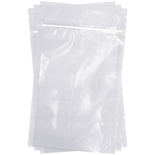 Product Cover Zipper Vacuum Seal Bags (50 Count), FoodVacBags Compatible with Weston, Foodsaver, 4 mil Heavy-Duty Commercial Storage, Clear (Pint 6