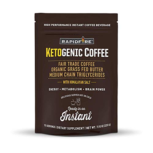 Product Cover Rapid Fire Ketogenic High Performance Instant Coffee Mix, Supports Energy and Metabolism, 15 Servings
