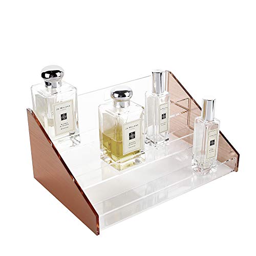 Product Cover Moosy Life Rose Gold Desktop Acrylic 3 Layers Perfume Organizer, Display Stand