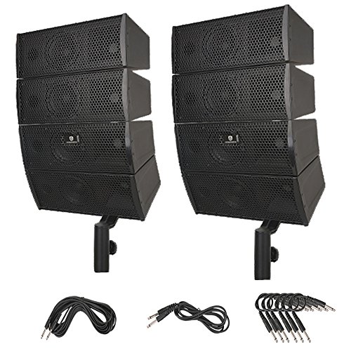 Product Cover PRORECK Club A 4X4 Passive Line Array Speaker System Sets with Connecting Cables Eight Tweeter and Eight mid-tweeters, 8 Ohms Impedance