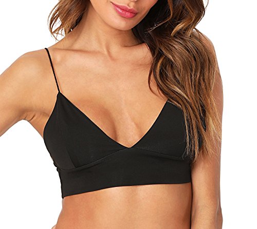 Product Cover SheIn Women's Strappy Plain V Neck Vest Sexy Bralette Cami Crop Top
