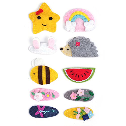 Product Cover Belle Beau Baby Girls Felt Hair Clips, Snap Clips, Animal, Accessories For Kids Toddlers Girls (F)