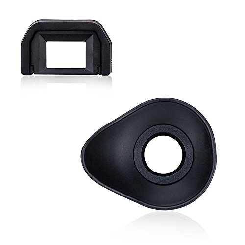 Product Cover JJC 2 Types Camera Eyecup Eye Cup Eyepiece Viewfinder for Canon T7 T6 T5 T6i T5i T6s T3 T2 XS T7i T4i T3i T2i T1i XSi XTi XT SL1 SL2 Ti 77D K2,ect Replaces Ef Eye cup Oval Soft TPU Rubber-2 Pack