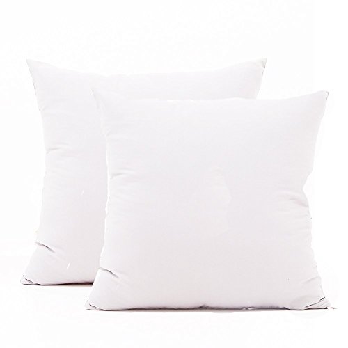 Product Cover TAOSON 100% Cotton 300 Thread Count 2pc / Pair Pillow Cover Pillowcase Pillow Protector Cushion Cover with Hidden Zipper Only Cover No Insert - European, White 26 x 26 inch