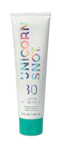 Product Cover Unicorn Snot Body Glitter SPF 30 Sunscreen Lotion 5 Ounces - Beach - Camping - Festival - Costume (Blue)