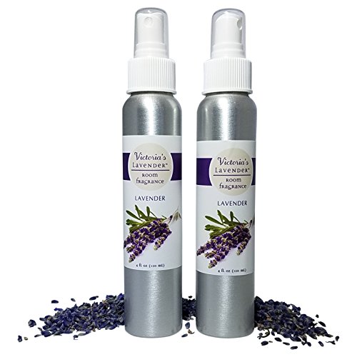 Product Cover Victoria's Lavender Room Spray All-Natural Home Fragrance 100% Pure Lavender Essential Oil Air Freshener Odor Eliminator (2 Pk Lavender)