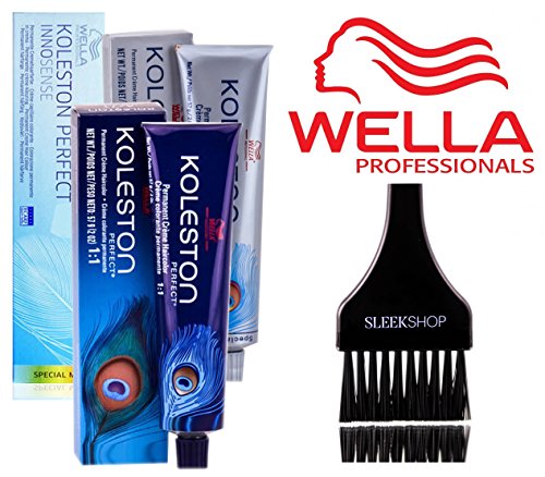 Product Cover Wella KOLESTON Perfect Permanent Creme Haircolor, 2 oz (with Sleek Tint Brush) (5/71 Light Brown/Brown Ash)