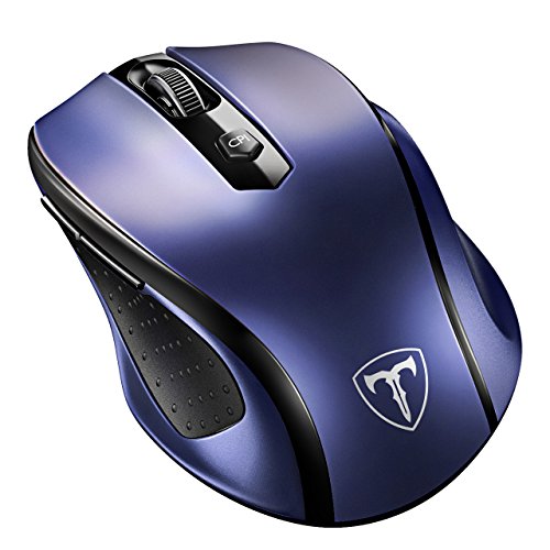 Product Cover VicTsing MM057 2.4G Wireless Portable Mobile Mouse Optical Mice with USB Receiver, 5 Adjustable DPI Levels, 6 Buttons for Notebook, PC, Laptop, Computer, Macbook - Sapphire Blue