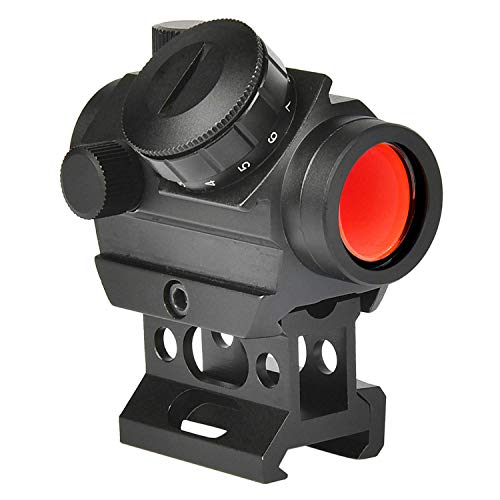 Product Cover MidTen 2MOA Micro Red Dot Sight 1x25mm Reflex Sight Waterproof & Shockproof & Fog-Proof Red Dot Scope, Mini Rifle Scope with 1 inch Riser Mount, Black