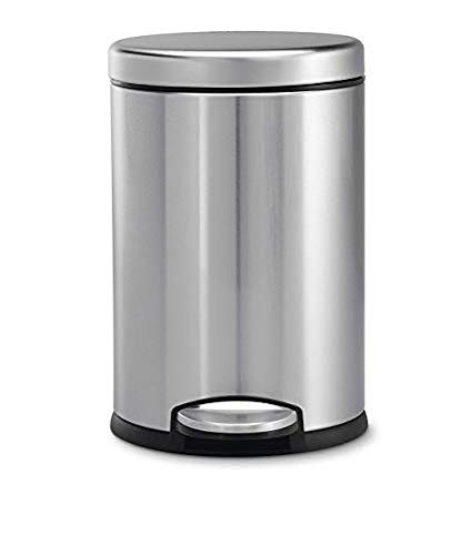 Product Cover Mofna Industries 7 L Stainless Steel Plain Pedal Dustbin with Plastic Bucket, 8X13-inch
