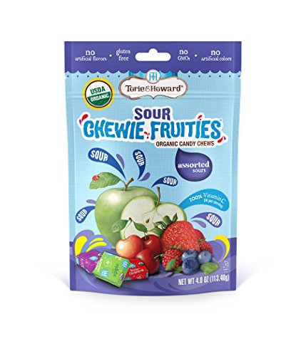 Product Cover Torie and Howard Chewie Fruities, Sour Assorted Flavors, 4 Ounce