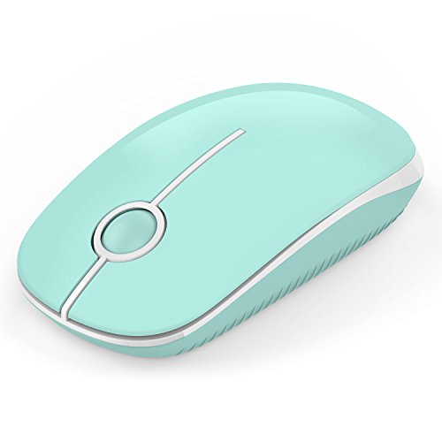 Product Cover Jelly Comb 2.4G Slim Wireless Mouse with Nano Receiver, Less Noise, Portable Mobile Optical Mice for Notebook, PC, Laptop, Computer, MacBook MS001 (Powder Blue and White)