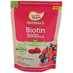 Product Cover Biotin Soft Chews Hair, Skin Nails 5,000 MCG Wild Berry (30 Soft Chews)