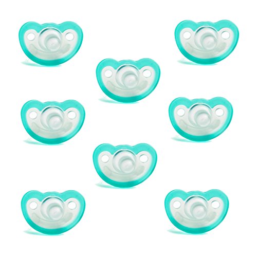 Product Cover Razbaby JollyPop Baby Pacifier 3+ Months 8 Pack - Teal