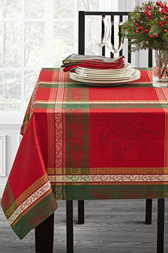 Product Cover Holiday Legacy Yarn dyed Christmas Tablecloth (Multi, 60