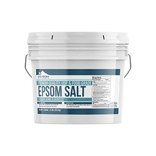 Product Cover Epsom Salt (1 Gallon) by Earthborn Elements, Resealable Bucket, Magnesium Sulfate Soaking Solution, All-Natural, Highest Quality & Purity, USP Grade