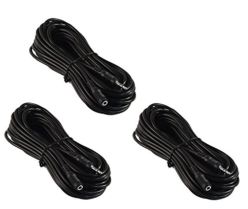 Product Cover Three Pack of YCS Basics 25 Foot 3.5mm Stereo Headphone/AUX Extension Cable Male/Female