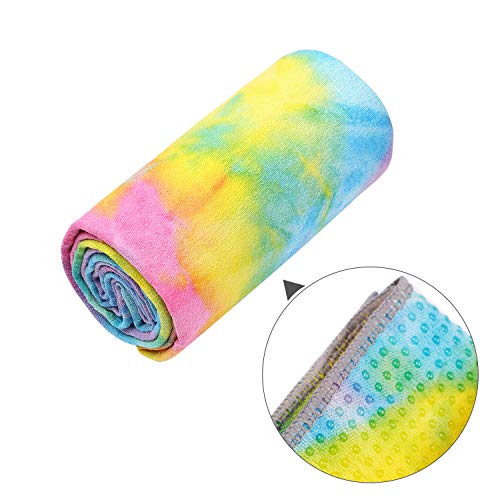 Product Cover DREAM SLIM Gosweat Hot Yoga Towel Mat,Yoga Towel Non Slip with Grips,Super Absorbent,100% Microfiber Yoga Towel (Multicolor-Yellow)