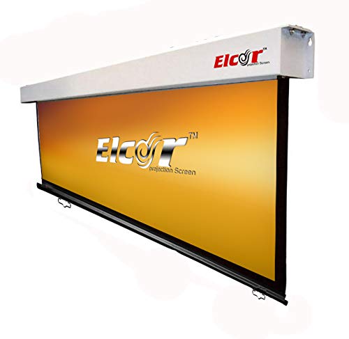 Product Cover ELCOR Manual Wall Spring Action Projection Screen 5ft x 7ft - 100 Inch Diagonal Aspect Format (Non-Autolock Mechanism)