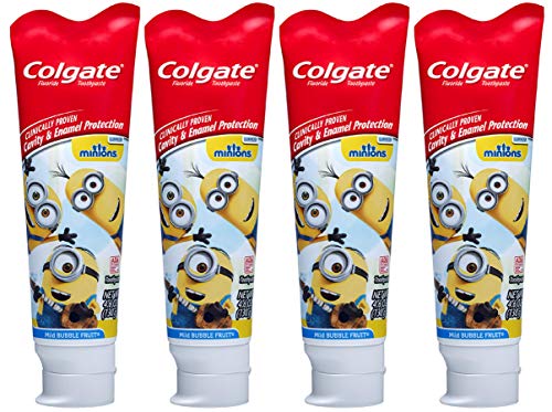 Product Cover Colgate Kids Toothpaste with Anticavity Fluoride, Minions, 4.6 ounces (4 Pack)