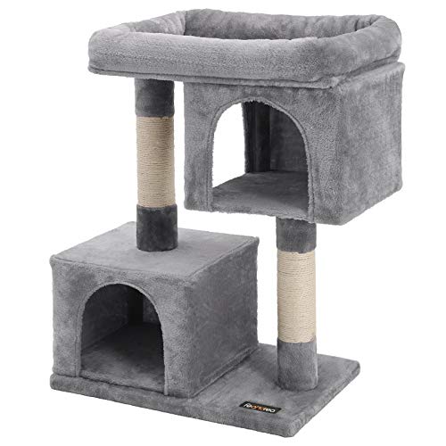Product Cover FEANDREA Cat Tree for Large Cats, 2 Cozy Plush Condos and Sisal Posts UPCT61W