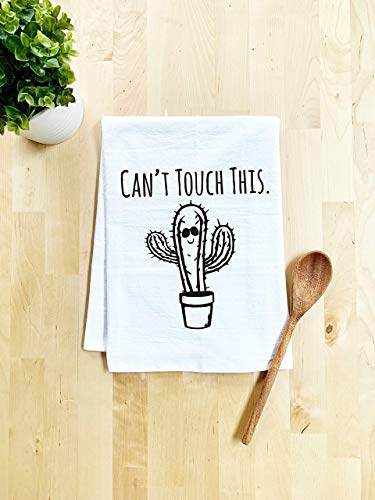 Product Cover Funny Kitchen Towel, Can't Touch This, Flour Sack Dish Towel, Sweet Housewarming Gift, White
