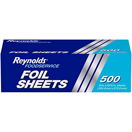 Product Cover Reynolds Foodservice Aluminum Foil Sheets - 12 x 10.75 Inches, 500 Sheets
