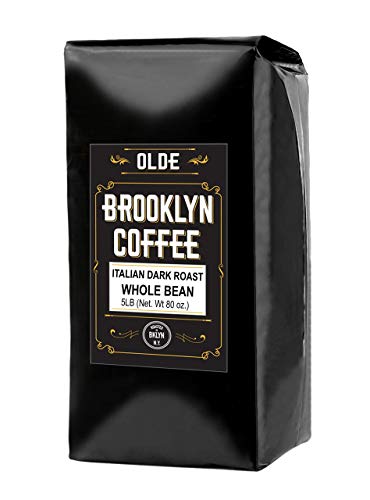 Product Cover ITALIAN Dark Roast Whole bean - 5 LB Extra Strong Coffee - The World's Strongest Coffee Beans | Classic Black Coffee, Breakfast, House Gourmet, Italian Espresso- Roasted in New York