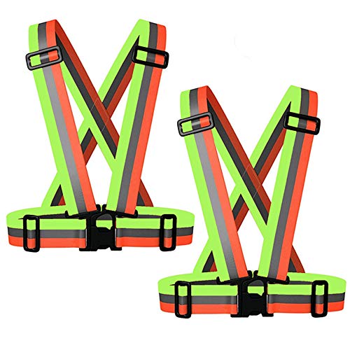 Product Cover IMPORX Reflective Vest Running Reflector Gear - Safety High Visibility Adjustable and Elastic Safety Reflector Vest for Running, Walking, Motorcycle (2 Pack & Colorful)