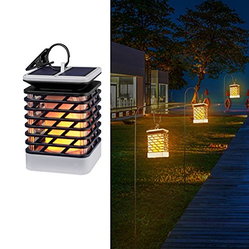 Product Cover Quace Waterproof Auto on/off Flickering Solar Powered Flame Hanging Decorative Atmosphere Lamp (Yellow)