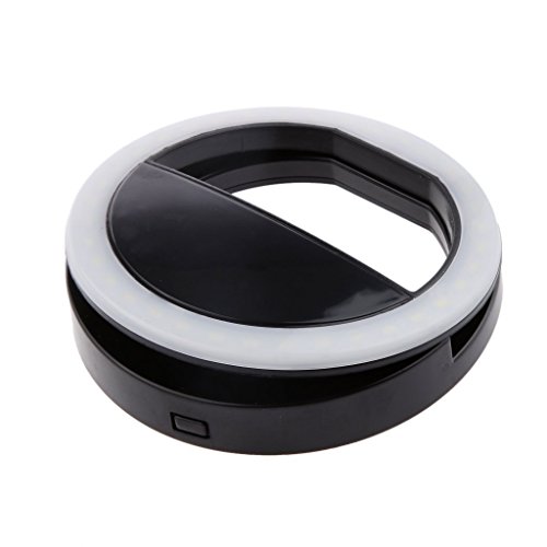 Product Cover Okayji Portable Selfie Beauty LED Ring Light for Smartphones,Tablets iPhone, Android & iPad Series (Black)