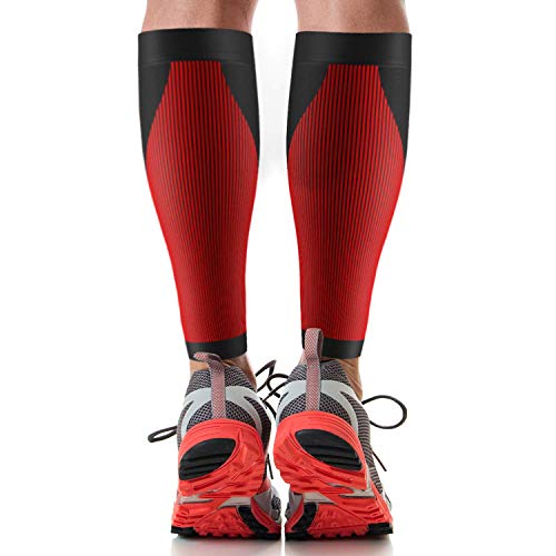 Product Cover Uflex Athletics Graduated Compression Calf Sleeve - Fit Wraps Designed for Professional Athletes - Supports Pain Relief, Shin Splints, Arthritis and Varicose Veins (Small)
