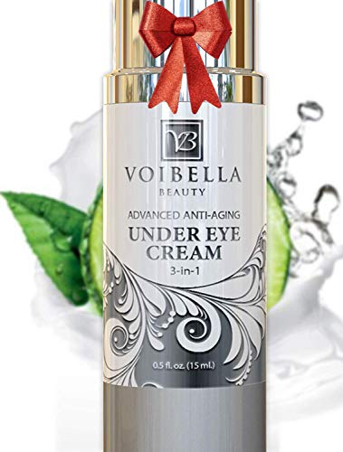 Product Cover Natural Anti-Aging Under Eye Cream, Best 3-in-1 Treatment For Dark Circles, Puffy Eyes, Bags & Wrinkles - Firming, Brightening & Hydrating - Cucumber, Collagen, Hyaluronic Acid, Retinol, Vitamin C & E