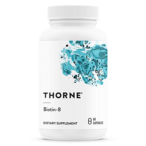 Product Cover Thorne Research - Biotin 8 - Vitamin B7 (Biotin) for Healthy Hair, Nails, and Skin - 60 Capsules