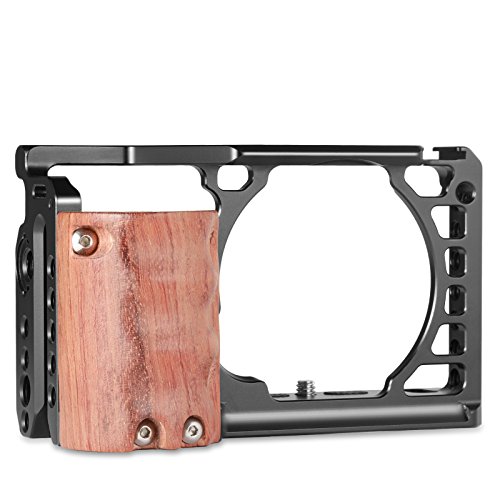 Product Cover SMALLRIG Camera A6500 Cage Kit with Wooden Handle Hand Grip for Sony Alpha A6500/ILCE-6500 4K Digital Mirrorless Camera - 2097