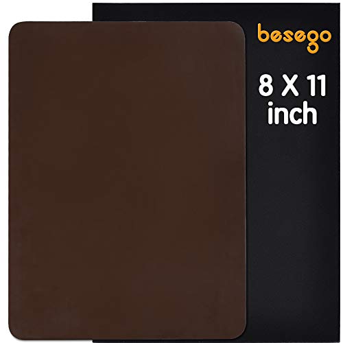 Product Cover Besego Leather Repair Patch, Leather Adhesive Patch for Sofas, Drivers Seat, Couch, Handbags, Jackets - 8 × 11inch(Medium Brown)