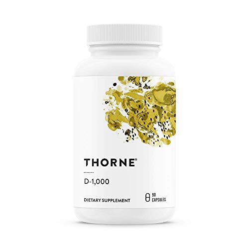 Product Cover Thorne Research - Vitamin D-1000 - Vitamin D3 Supplement (1,000 IU) for Healthy Bones and Muscles - 90 Capsules