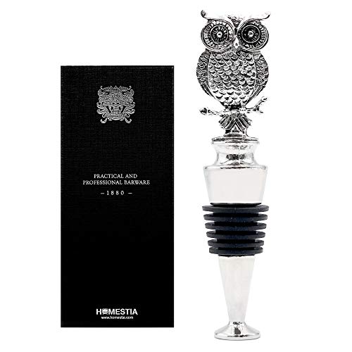 Product Cover Homestia Owl Wine Bottle Stopper Stainless Steel Silicone Reusable Beverage Bottle Stopper